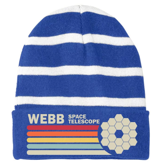 James Webb Space Telescope Striped Beanie with Solid Band