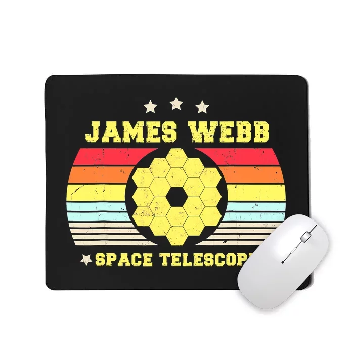 James Webb Space Telescope Retro JWST Vintage Webb Telescope Mousepad