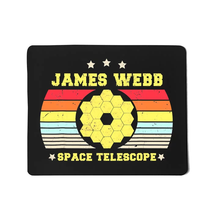 James Webb Space Telescope Retro JWST Vintage Webb Telescope Mousepad