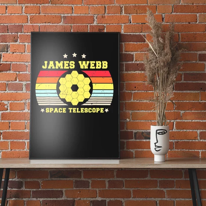 James Webb Space Telescope Retro JWST Vintage Webb Telescope Poster