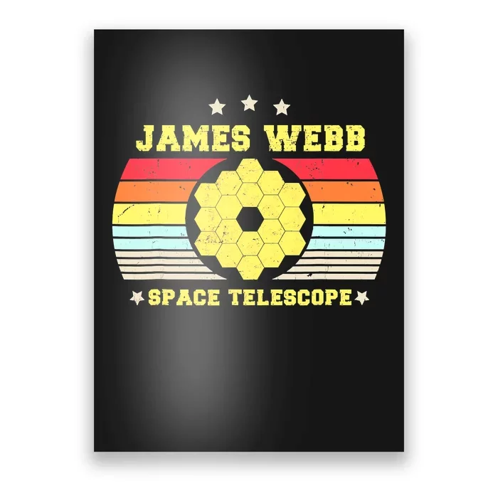 James Webb Space Telescope Retro JWST Vintage Webb Telescope Poster