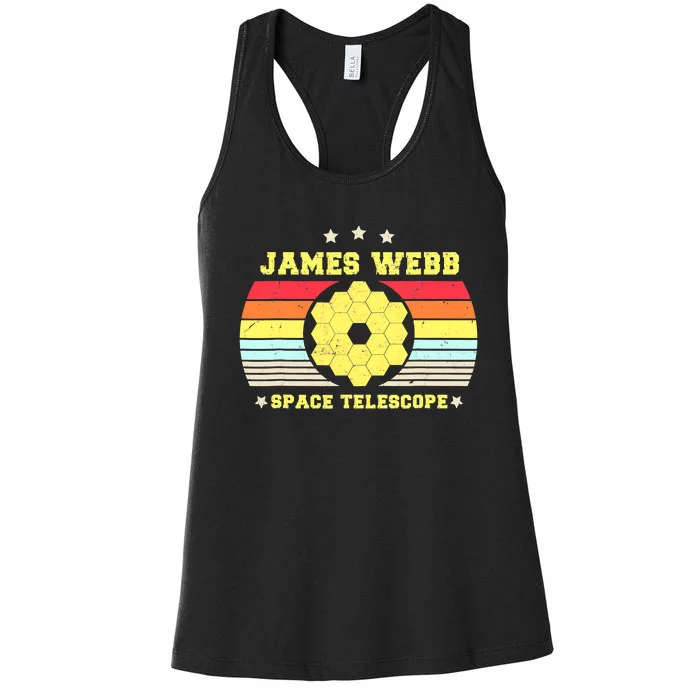 James Webb Space Telescope Retro JWST Vintage Webb Telescope Women's Racerback Tank