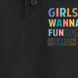 Just Want To Have Fundamental Human Rights Feminist Dry Zone Grid Performance Polo