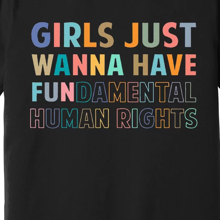 Just Want To Have Fundamental Human Rights Feminist Premium T-Shirt