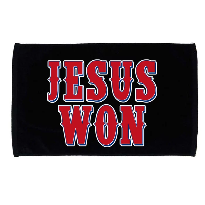 Jesus Won Texas Baseball Fan Microfiber Hand Towel