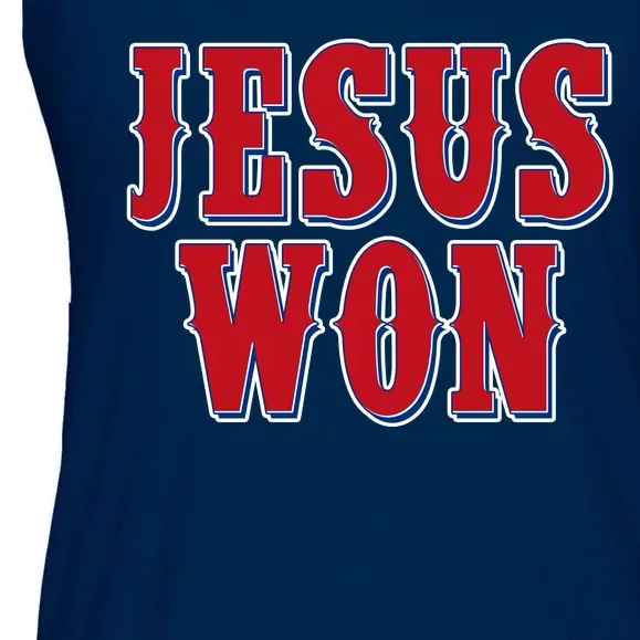 Jesus Won Texas Baseball Fan Ladies Essential Flowy Tank