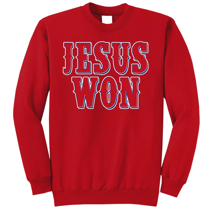 Jesus Won Texas Baseball Fan Sweatshirt