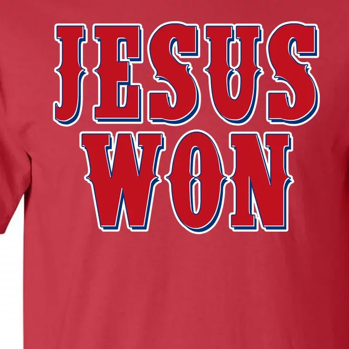 Jesus Won Texas Baseball Fan Tall T-Shirt