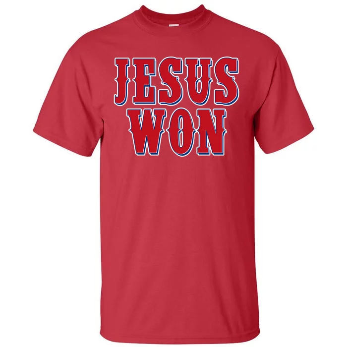 Jesus Won Texas Baseball Fan Tall T-Shirt