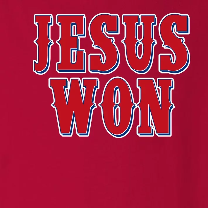 Jesus Won Texas Baseball Fan Toddler Long Sleeve Shirt