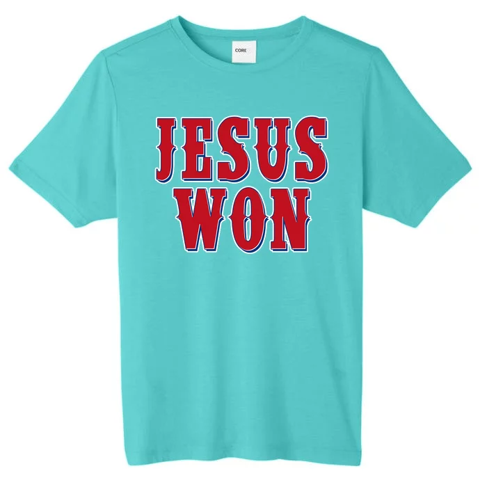 Jesus Won Texas Baseball Fan ChromaSoft Performance T-Shirt