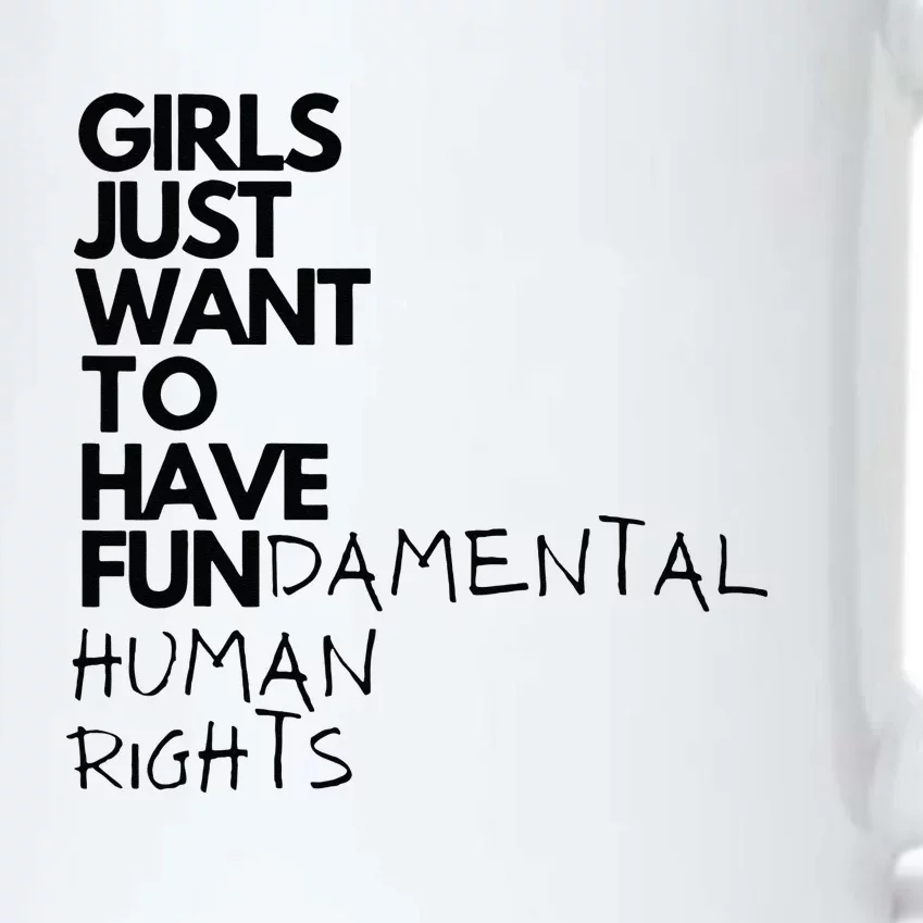 Just Want To Have Fundamental Human Rights Feminist Black Color Changing Mug