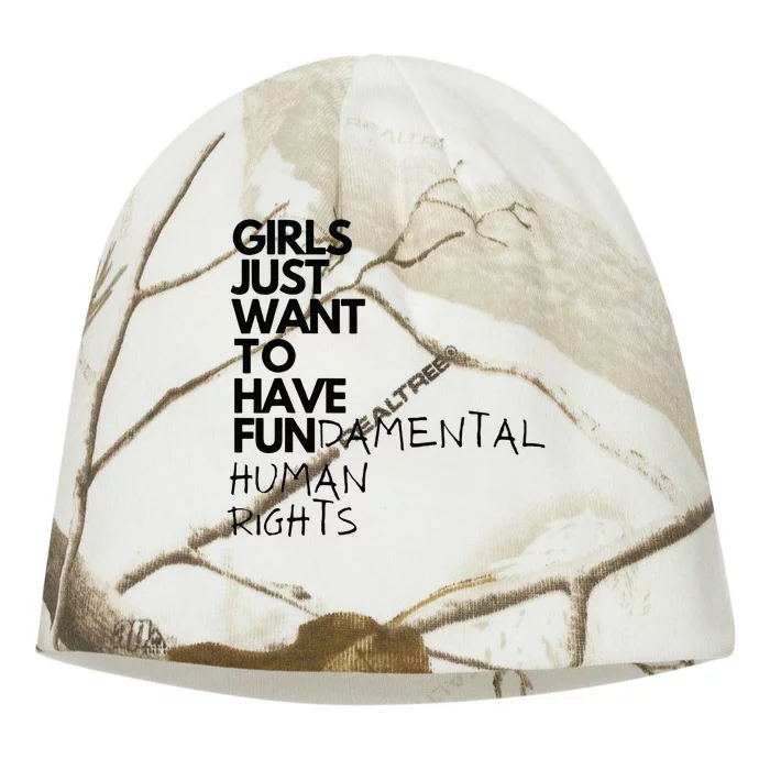 Just Want To Have Fundamental Human Rights Feminist Kati - Camo Knit Beanie