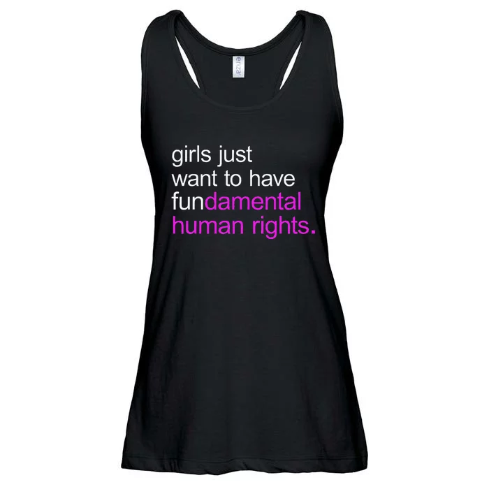 Just Want To Have Fundamental Human Rights Ladies Essential Flowy Tank