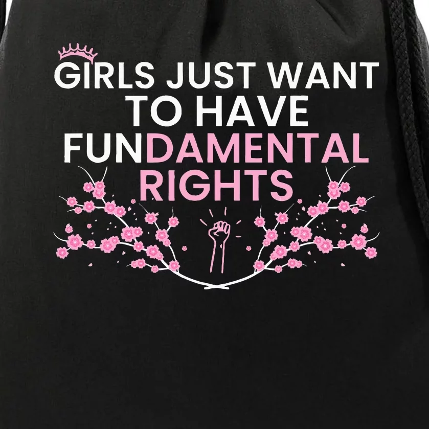 Just Want To Have Fundamental Rights Drawstring Bag