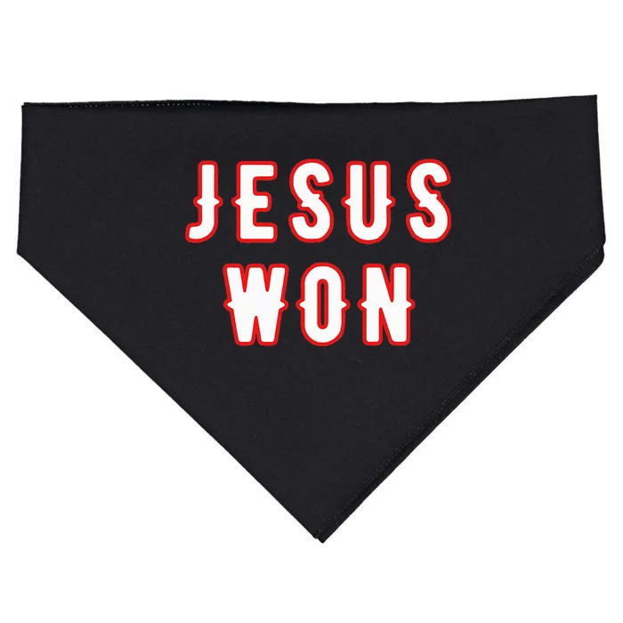 jesus won Texas USA-Made Doggie Bandana