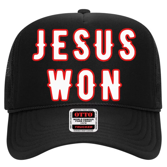 jesus won Texas High Crown Mesh Trucker Hat