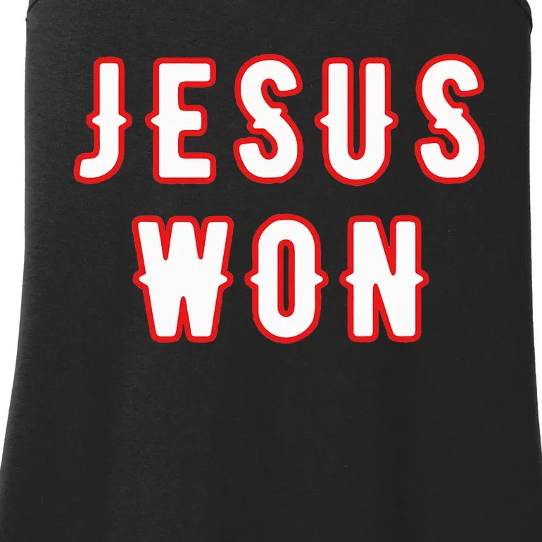 jesus won Texas Ladies Essential Tank