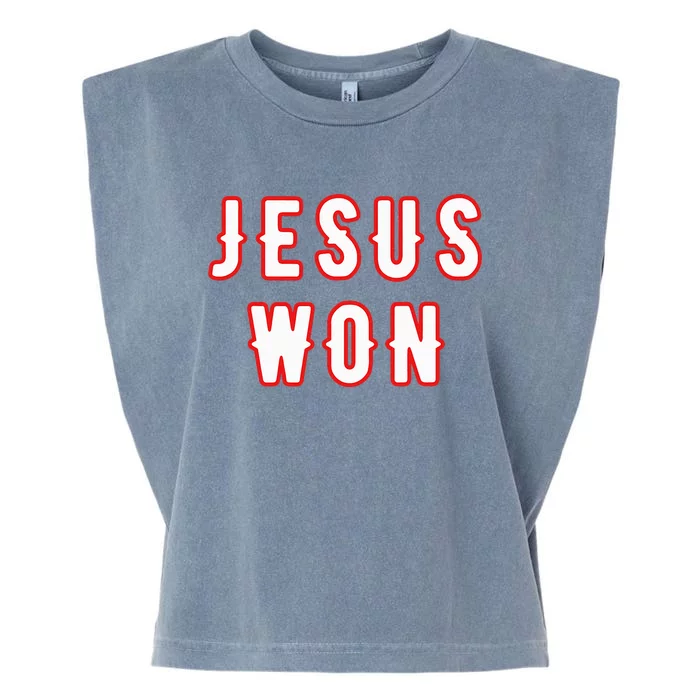 jesus won Texas Garment-Dyed Women's Muscle Tee