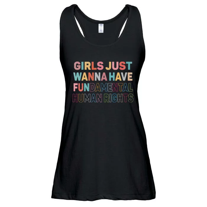 Just Want to Have Fundamental Human Rights Feminist Ladies Essential Flowy Tank