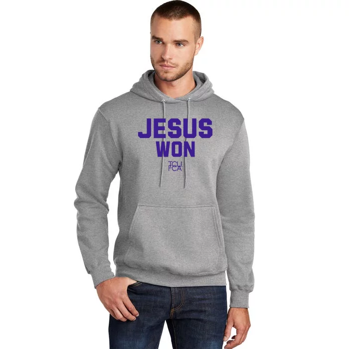 Jesus Won Tcu Fca Tall Hoodie