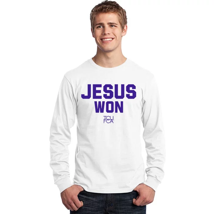 Jesus Won Tcu Fca Tall Long Sleeve T-Shirt