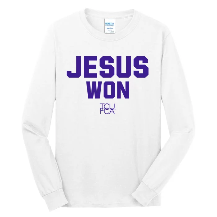 Jesus Won Tcu Fca Tall Long Sleeve T-Shirt