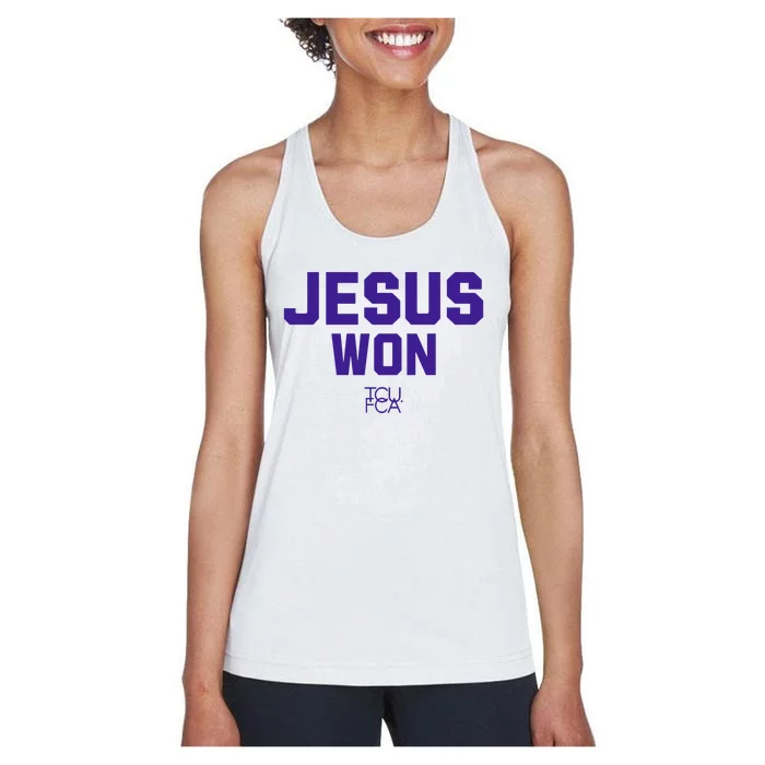 Jesus Won Tcu Fca Women's Racerback Tank