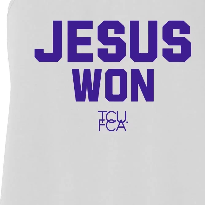 Jesus Won Tcu Fca Women's Racerback Tank