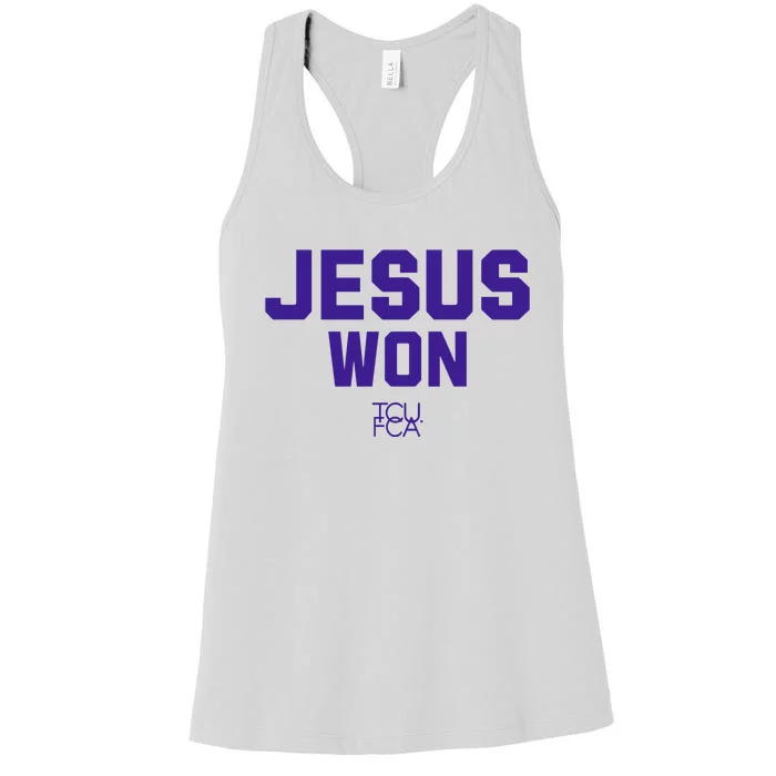 Jesus Won Tcu Fca Women's Racerback Tank