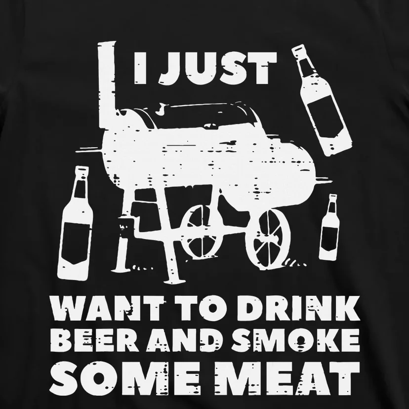 Just Want To Grill Some Meat Fun Bbq Barbecue T-Shirt