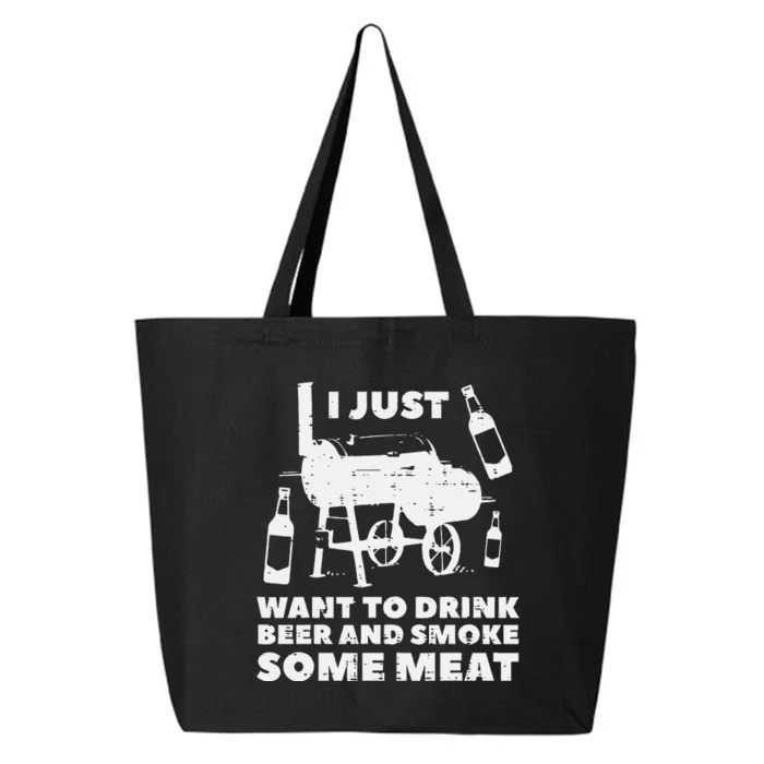 Just Want To Grill Some Meat Fun Bbq Barbecue 25L Jumbo Tote