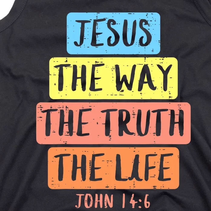 Jesus Way Truth Life John 146 Easter Religious Tank Top