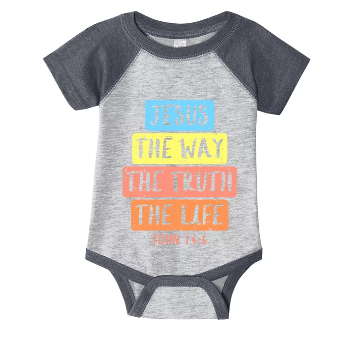 Jesus Way Truth Life John 146 Easter Religious Infant Baby Jersey Bodysuit