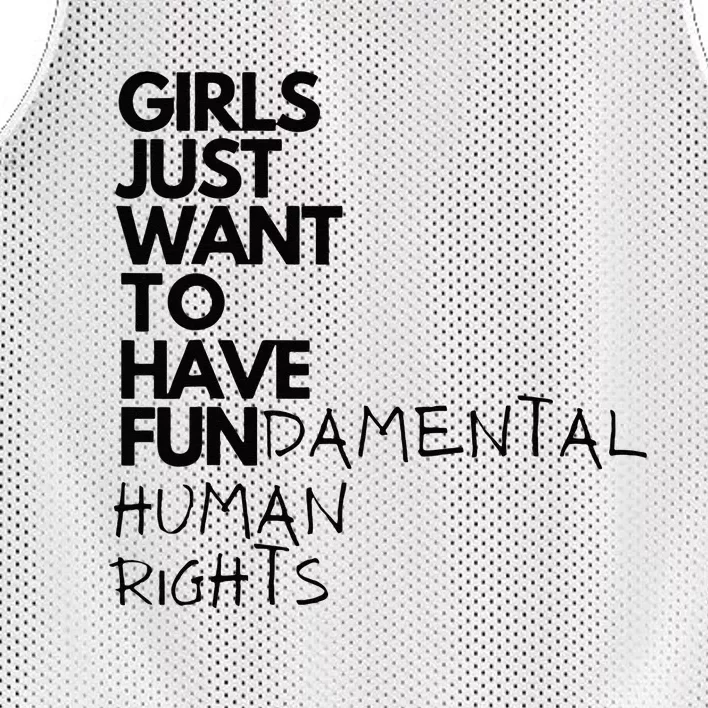 Just Want To Have Fundamental Human Rights Feminist Mesh Reversible Basketball Jersey Tank