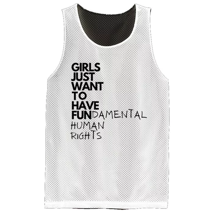 Just Want To Have Fundamental Human Rights Feminist Mesh Reversible Basketball Jersey Tank