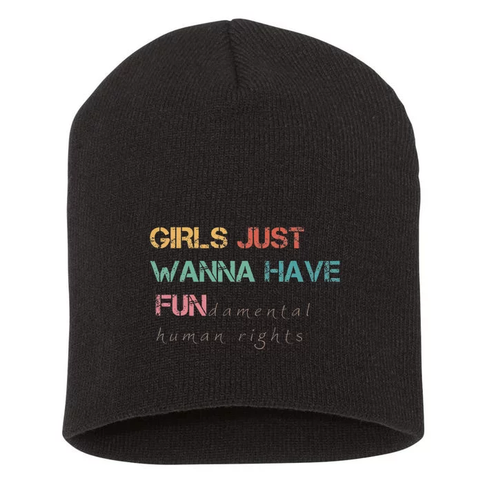 Just Want To Have Fundamental Rights Short Acrylic Beanie