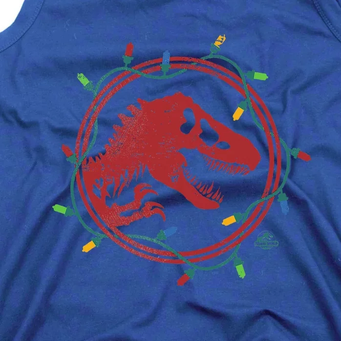 Jurassic World TRex Christmas Lights Tank Top