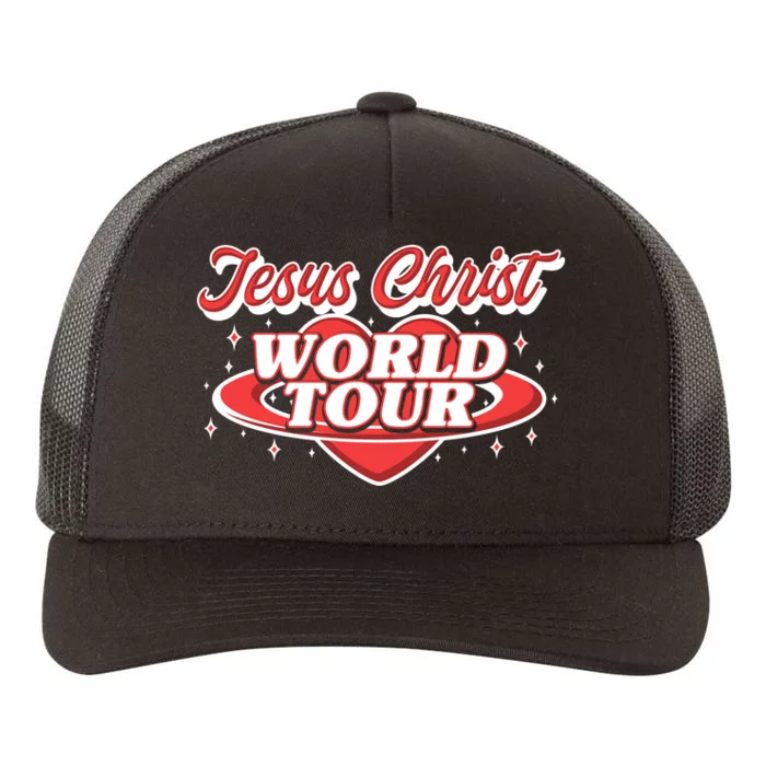 Jesus World Tour Christian Music Faith Concert Front & Back Yupoong Adult 5-Panel Trucker Hat