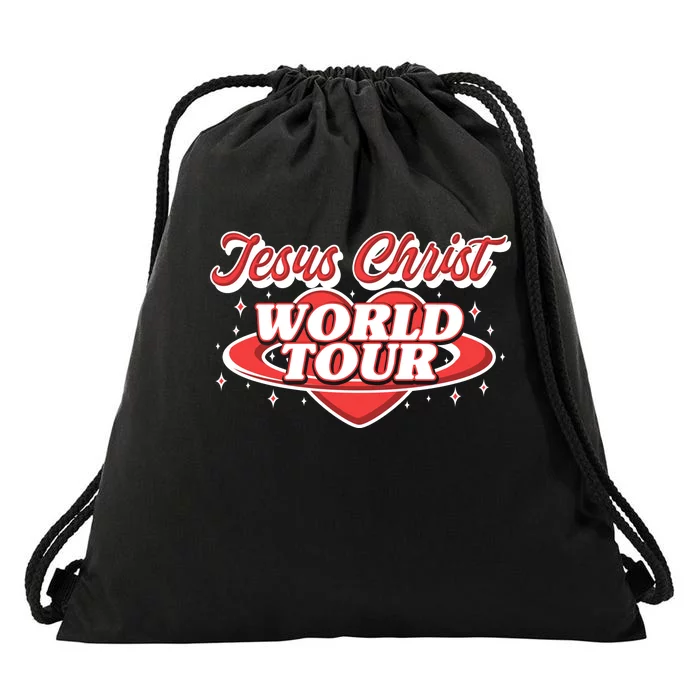 Jesus World Tour Christian Music Faith Concert Front & Back Drawstring Bag