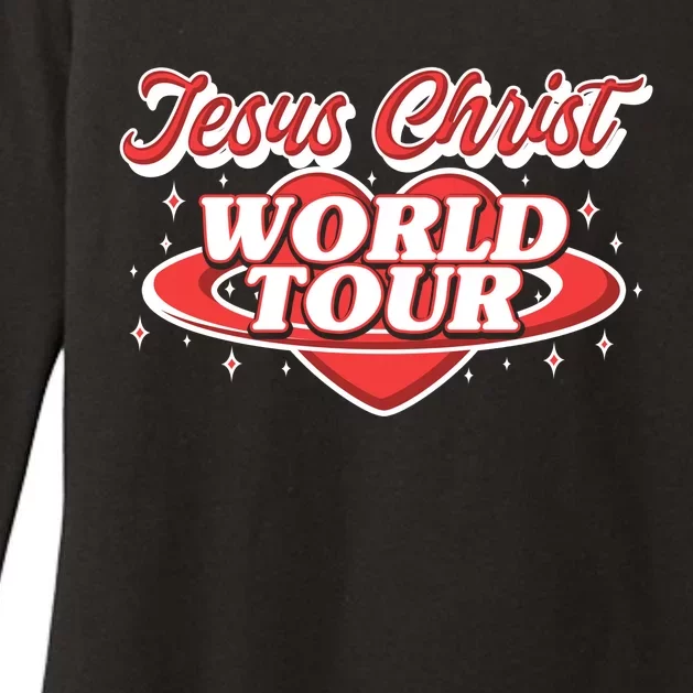 Jesus World Tour Christian Music Faith Concert Front & Back Womens CVC Long Sleeve Shirt