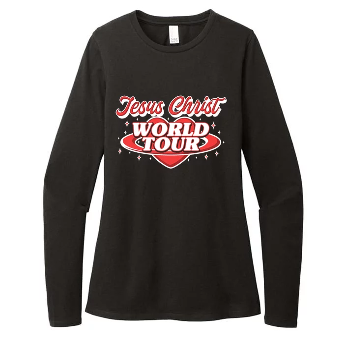 Jesus World Tour Christian Music Faith Concert Front & Back Womens CVC Long Sleeve Shirt