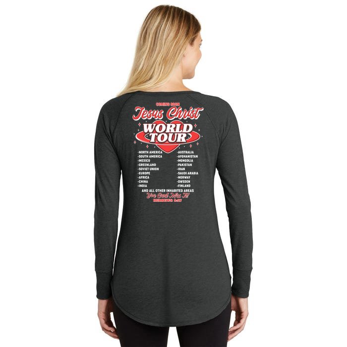 Jesus World Tour Christian Music Faith Concert Front & Back Women's Perfect Tri Tunic Long Sleeve Shirt