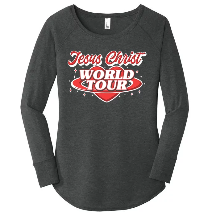 Jesus World Tour Christian Music Faith Concert Front & Back Women's Perfect Tri Tunic Long Sleeve Shirt