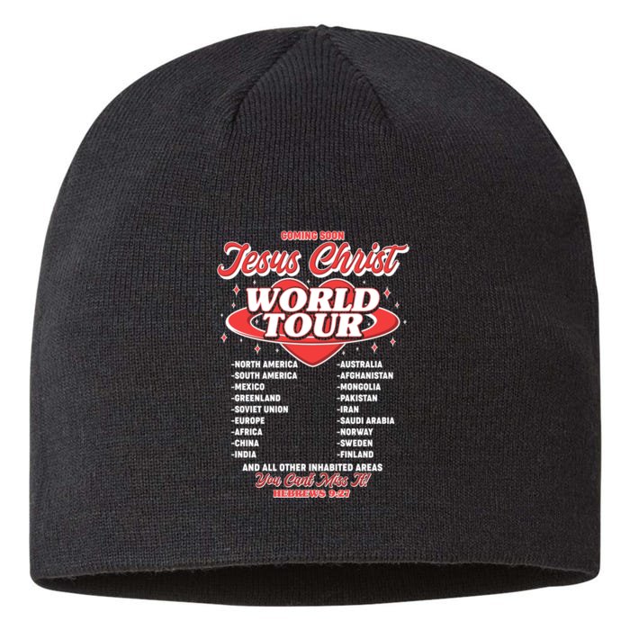 Jesus World Tour Christian Music Faith Concert Front & Back 8 1/2in Sustainable Knit Beanie