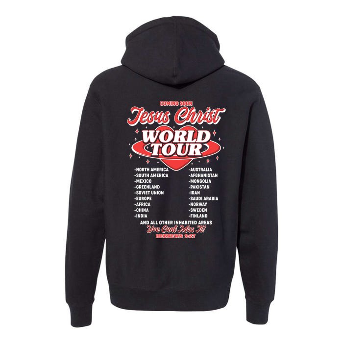 Jesus World Tour Christian Music Faith Concert Front & Back Premium Hoodie