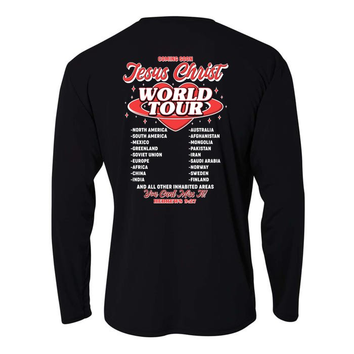 Jesus World Tour Christian Music Faith Concert Front & Back Cooling Performance Long Sleeve Crew