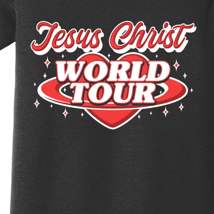 Jesus World Tour Christian Music Faith Concert Front & Back Baby Bodysuit