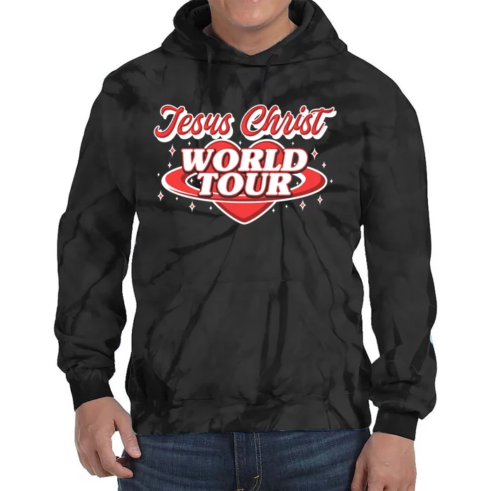 Jesus World Tour Christian Music Faith Concert Front & Back Tie Dye Hoodie