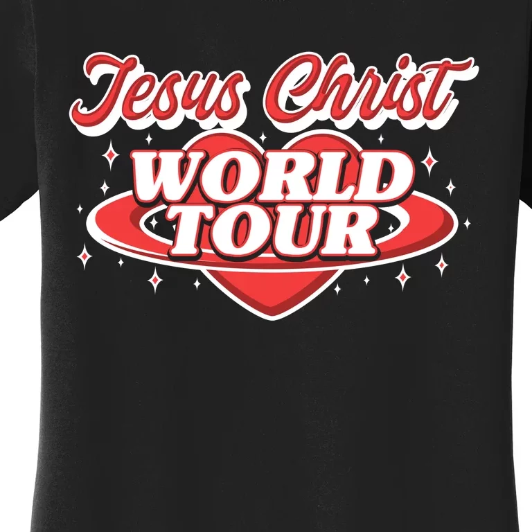 Jesus World Tour Christian Music Faith Concert Front & Back Women's T-Shirt